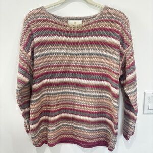 Express Tricot Pastel Striped Sweater • Size M • Excellent Condition